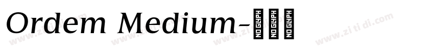 Ordem Medium字体转换